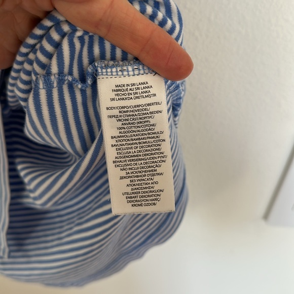 Polo Ralph Lauren Custom Slim Fit Polo – Blue & White Striped – Size Medium - Picture 6 of 9